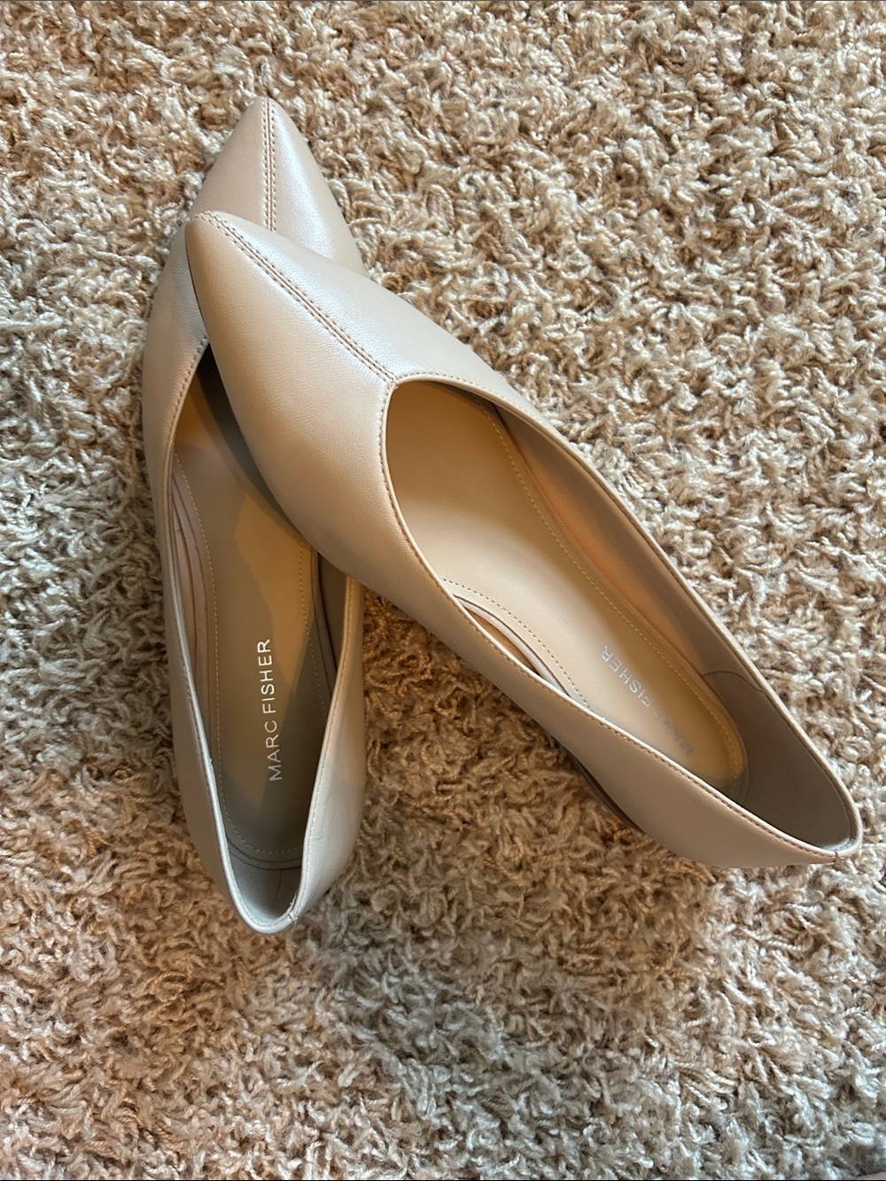 Marc Fisher Pointed Toe Flats in Light Beige..NIB …8